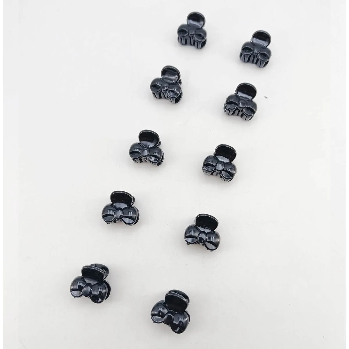 10/20/50/100 PCS Hair Claw Clips for Women 2cm Small bow Black Brown Transparent Plastic Mini Hairpin Barrettes Hair Accessorie