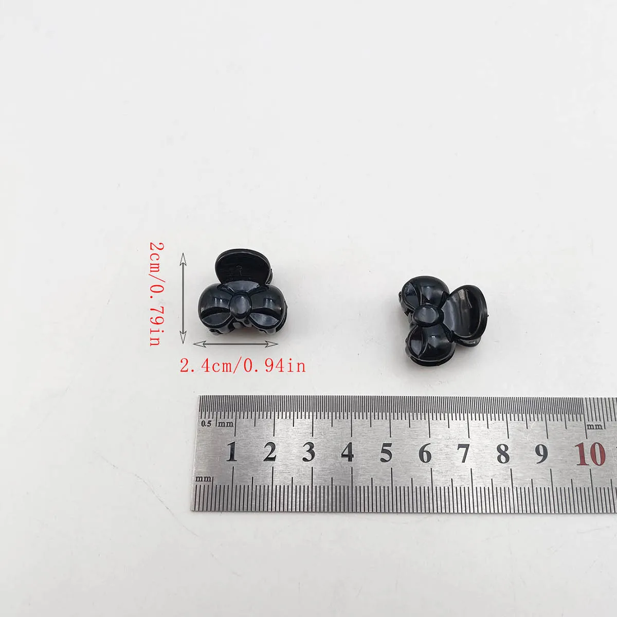 10/20/50/100 PCS Hair Claw Clips for Women 2cm Small bow Black Brown Transparent Plastic Mini Hairpin Barrettes Hair Accessorie