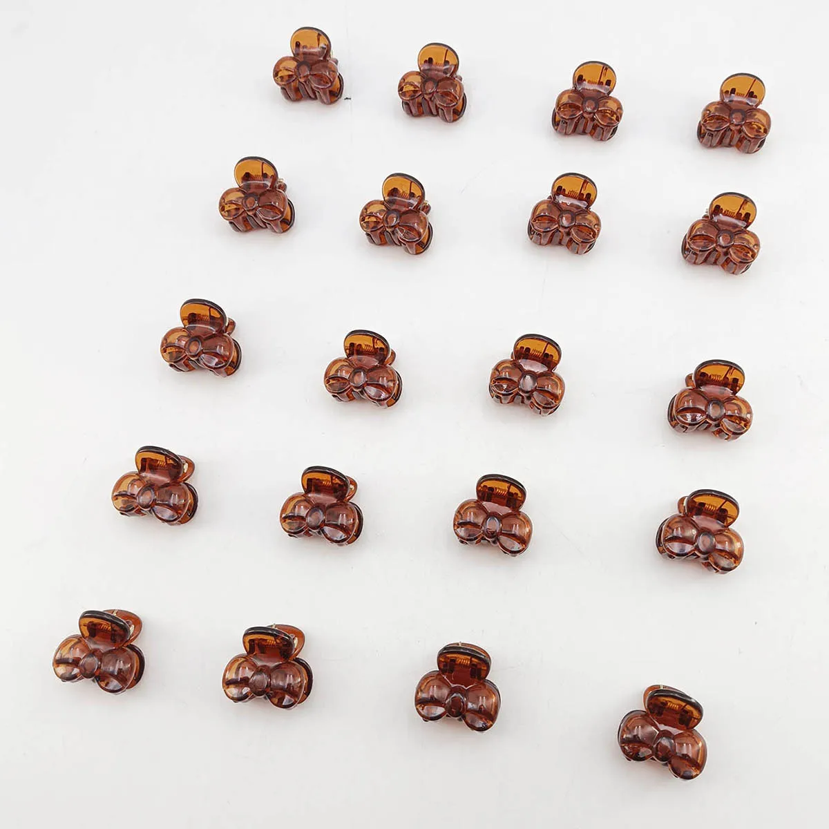 10/20/50/100 PCS Hair Claw Clips for Women 2cm Small bow Black Brown Transparent Plastic Mini Hairpin Barrettes Hair Accessorie