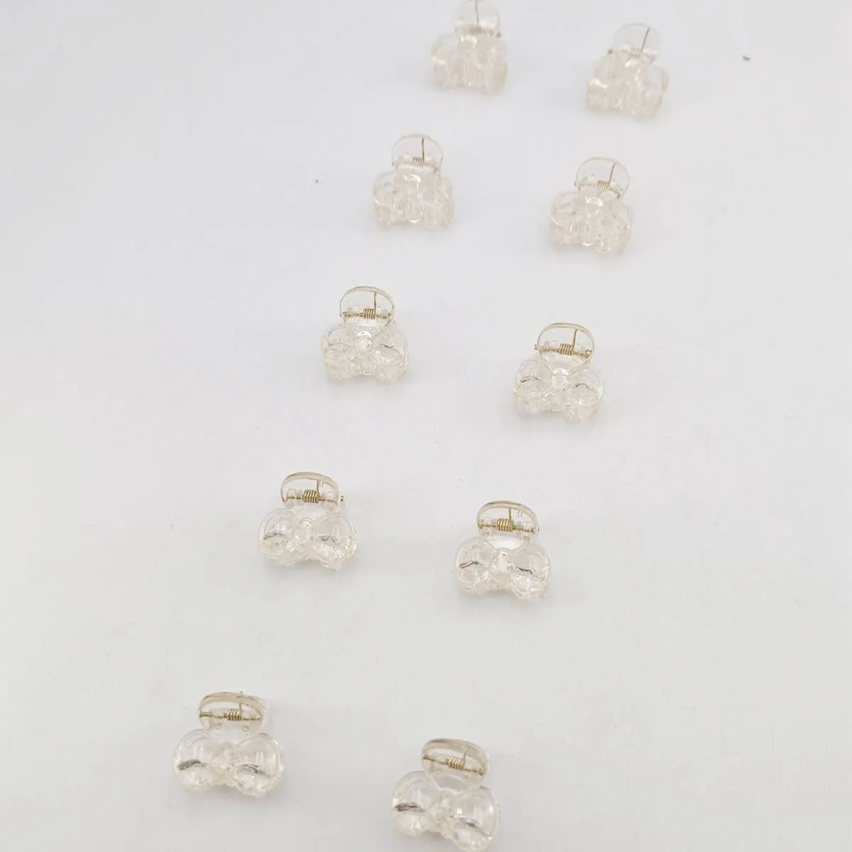 10/20/50/100 PCS Hair Claw Clips for Women 2cm Small bow Black Brown Transparent Plastic Mini Hairpin Barrettes Hair Accessorie