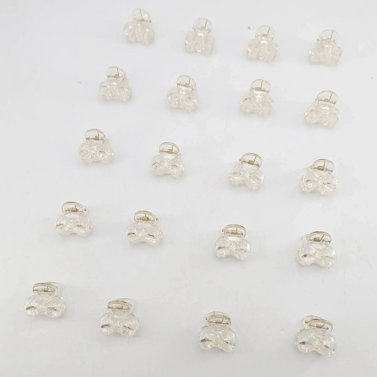 10/20/50/100 PCS Hair Claw Clips for Women 2cm Small bow Black Brown Transparent Plastic Mini Hairpin Barrettes Hair Accessorie