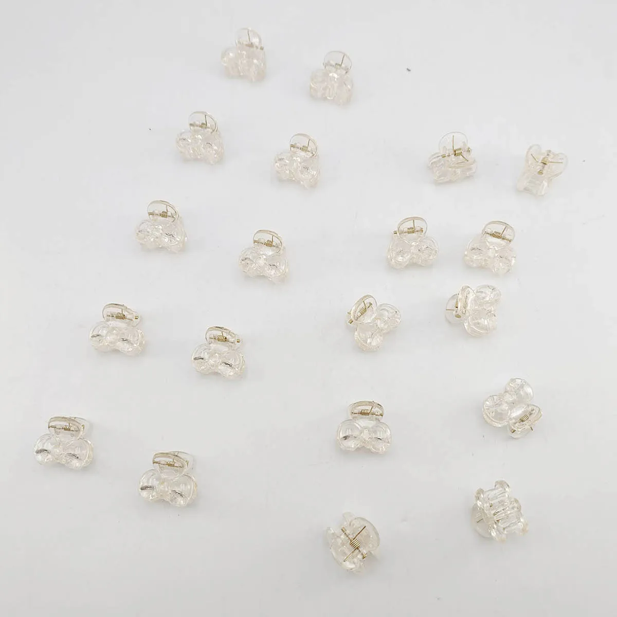 10/20/50/100 PCS Hair Claw Clips for Women 2cm Small bow Black Brown Transparent Plastic Mini Hairpin Barrettes Hair Accessorie