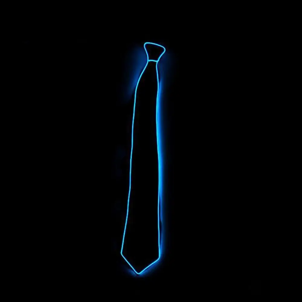 Retro Fashion Casual Suits Party Wedding EL Wire Neon Business Gift Luminous Tie LED Tie Glowing Tie Neck Ties