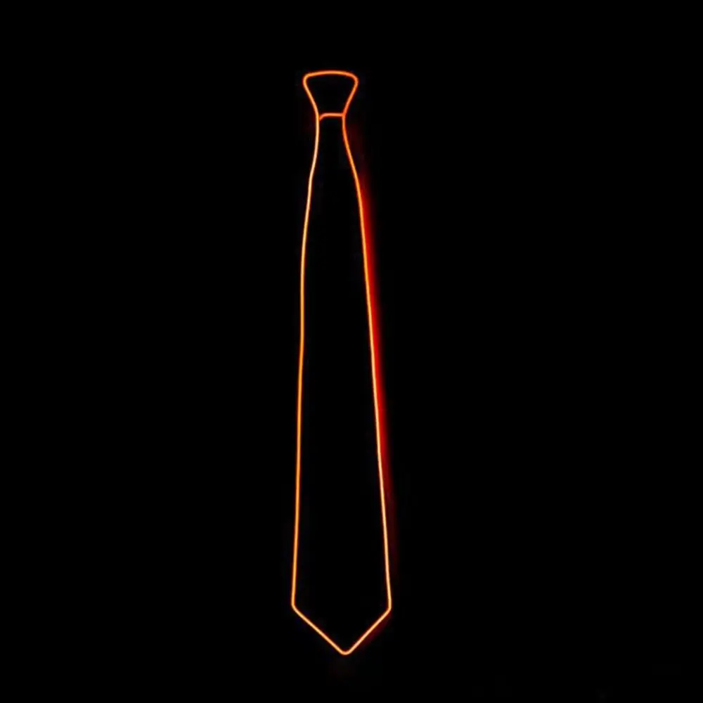 Retro Fashion Casual Suits Party Wedding EL Wire Neon Business Gift Luminous Tie LED Tie Glowing Tie Neck Ties