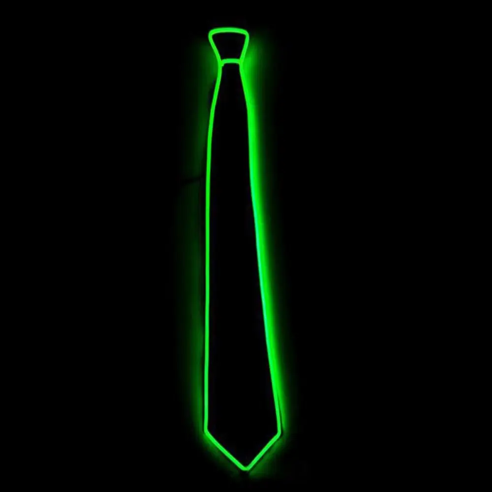 Retro Fashion Casual Suits Party Wedding EL Wire Neon Business Gift Luminous Tie LED Tie Glowing Tie Neck Ties