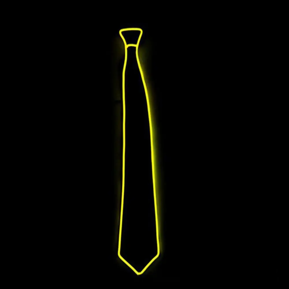 Retro Fashion Casual Suits Party Wedding EL Wire Neon Business Gift Luminous Tie LED Tie Glowing Tie Neck Ties