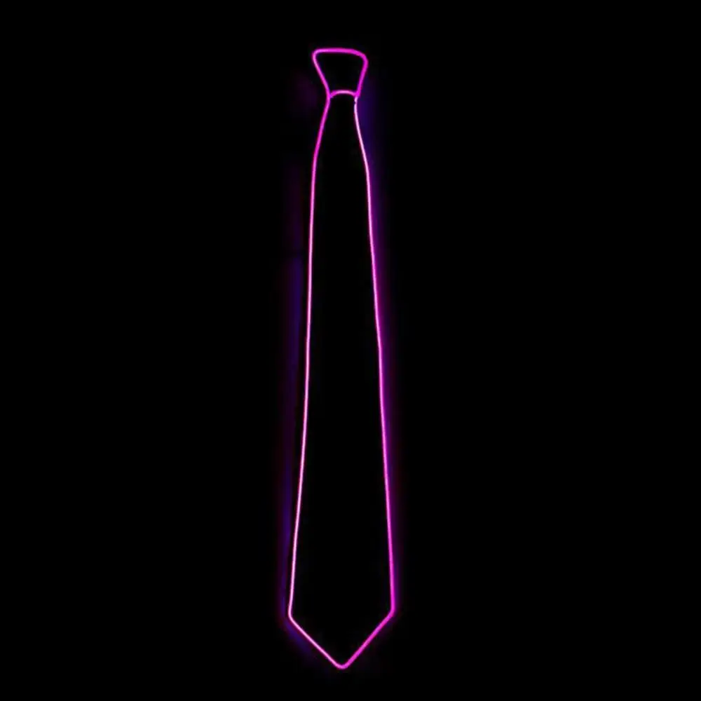 Retro Fashion Casual Suits Party Wedding EL Wire Neon Business Gift Luminous Tie LED Tie Glowing Tie Neck Ties