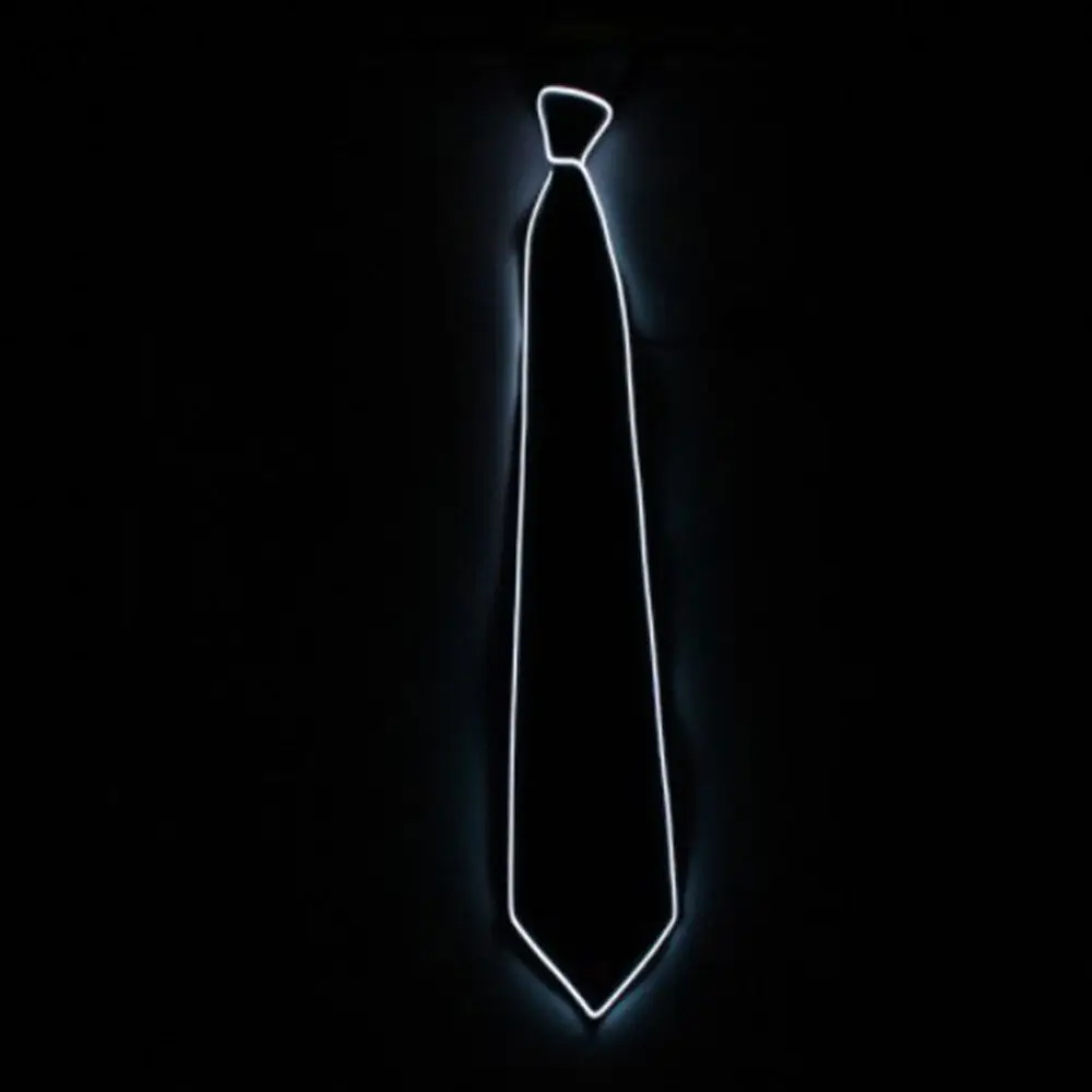 Retro Fashion Casual Suits Party Wedding EL Wire Neon Business Gift Luminous Tie LED Tie Glowing Tie Neck Ties