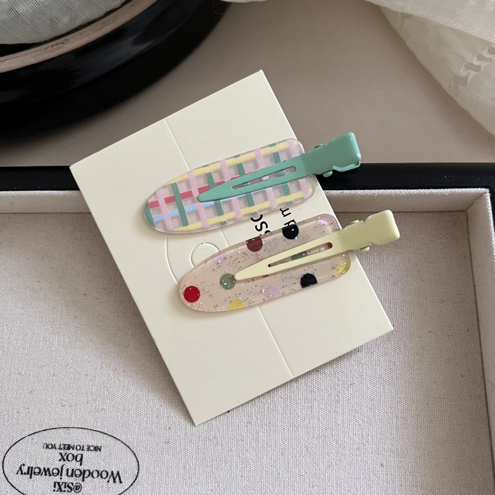 2/10pcs Candy Color Fruit Hair Bang Clip Summer Hairpin No Crease Acrylic Barrette Hair Side Clamp For Girl Hair Accessories