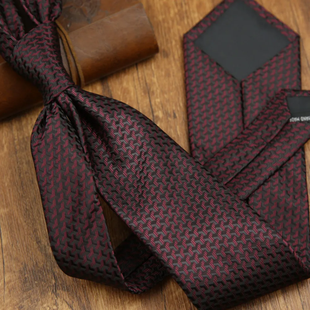 Autumn Winter Fashion Men's Ties 8CM Formal Business Casual Brown Green Striped Neckties Luxury Polyester Simple Style Neck Tie
