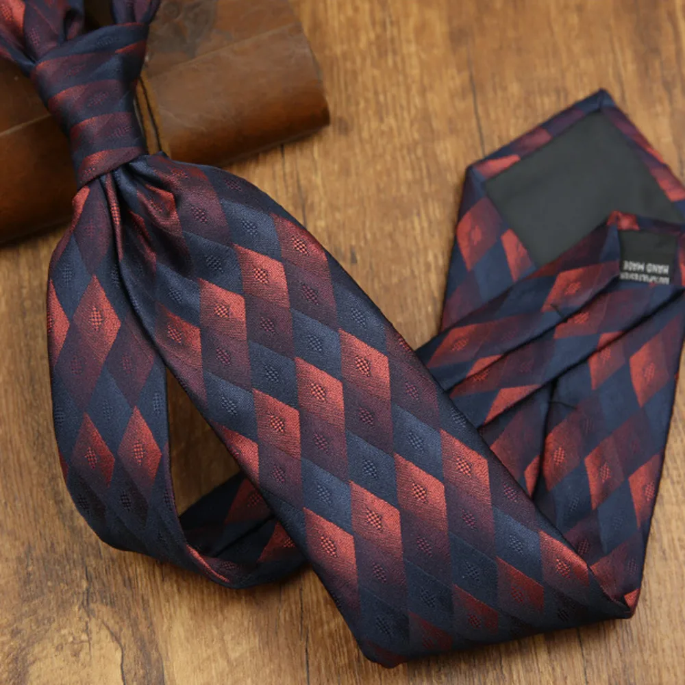 Autumn Winter Fashion Men's Ties 8CM Formal Business Casual Brown Green Striped Neckties Luxury Polyester Simple Style Neck Tie