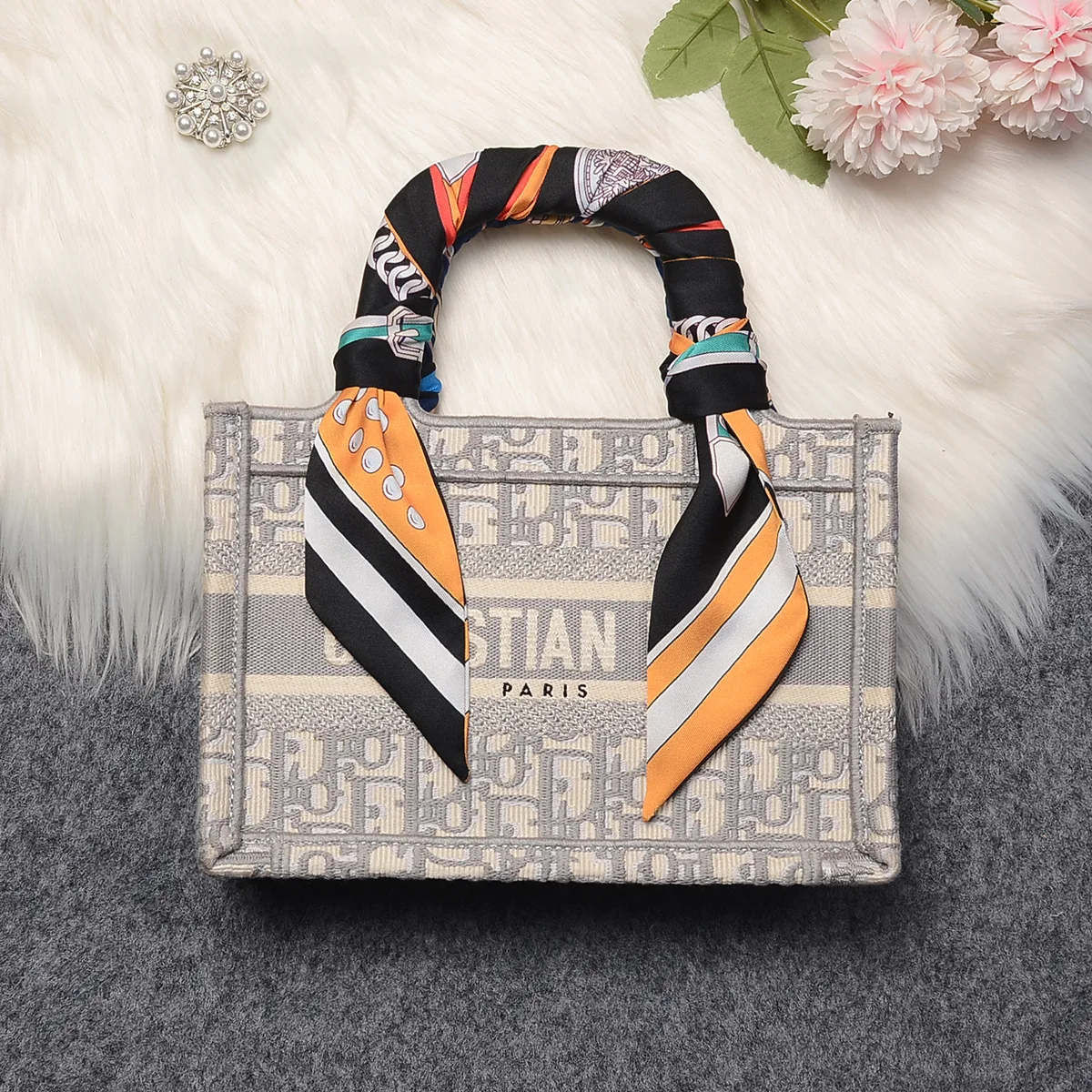 5*90cm French Romantic New Twill Silk Small Silk Scarf Women's Headband Tied Handbag Silk Scarf Fashion Small Scarf Wholesale