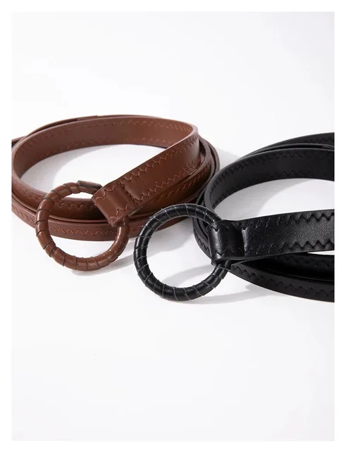 Elegant and Fashionable Women's Waist Belt - A Variety of Colors Woven Design Rope Belt, Tied Luxurious Multifunctional Belt, Ad