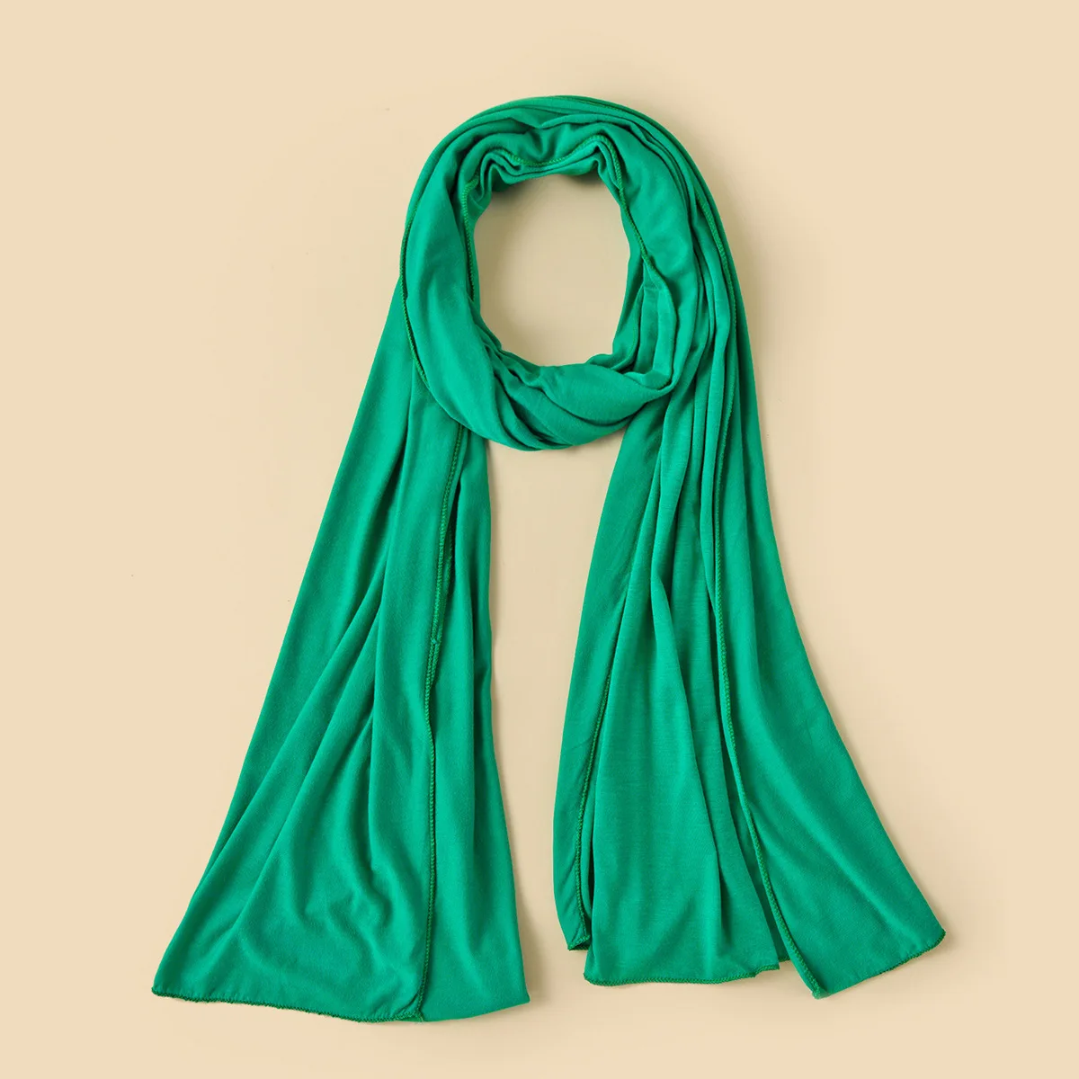 New mercerized cotton long scarf plain solid color scarf personalized trendy shawl women's neck scarf head covering headband