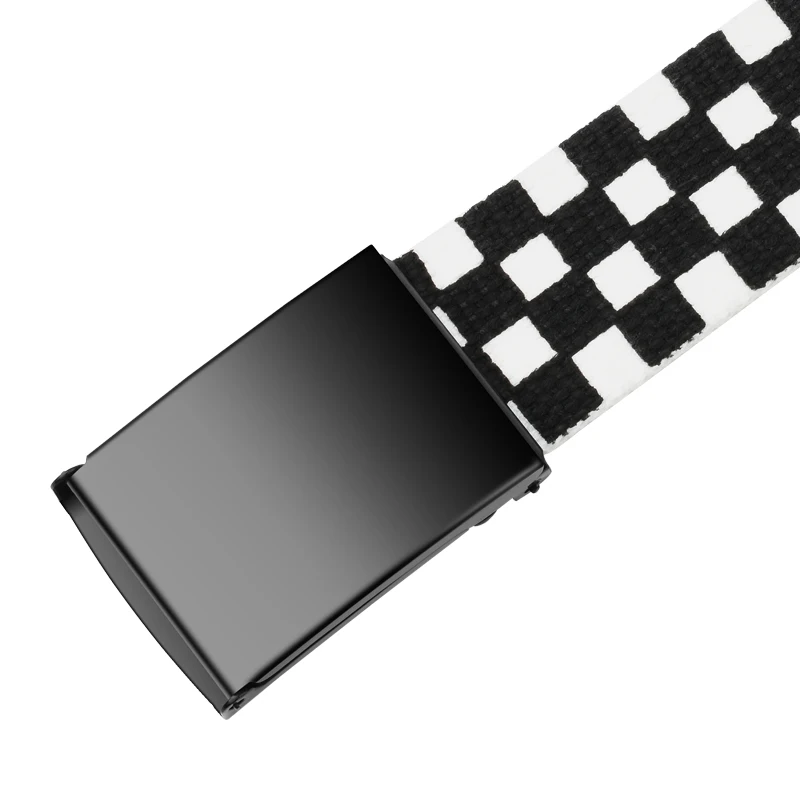 Unisex Canvas Belt with Checkered Double Color Casual Polyester (Polyester) All-Season