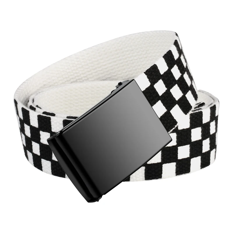Unisex Canvas Belt with Checkered Double Color Casual Polyester (Polyester) All-Season