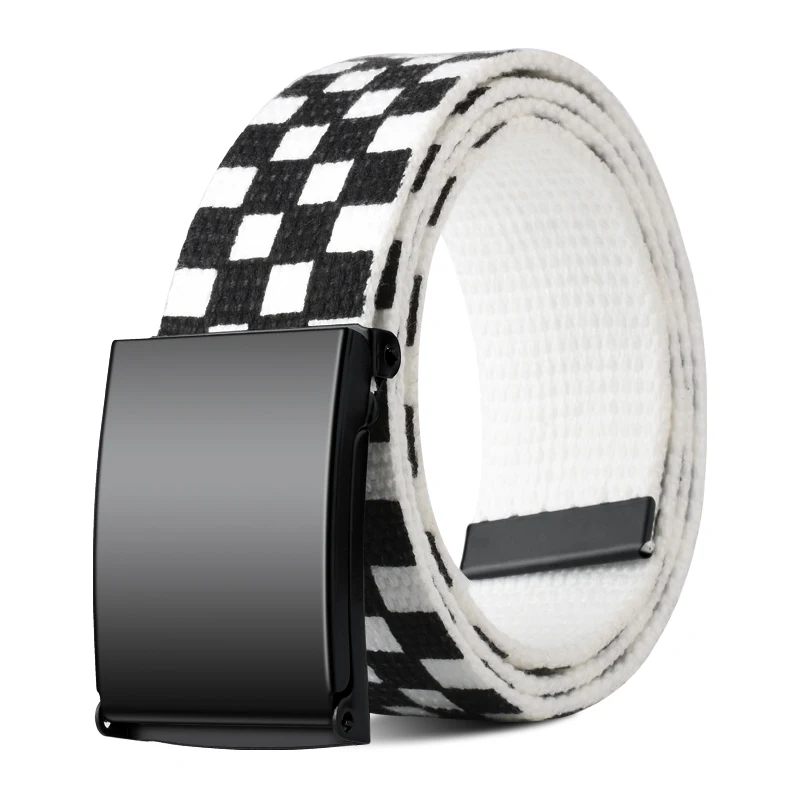 Unisex Canvas Belt with Checkered Double Color Casual Polyester (Polyester) All-Season