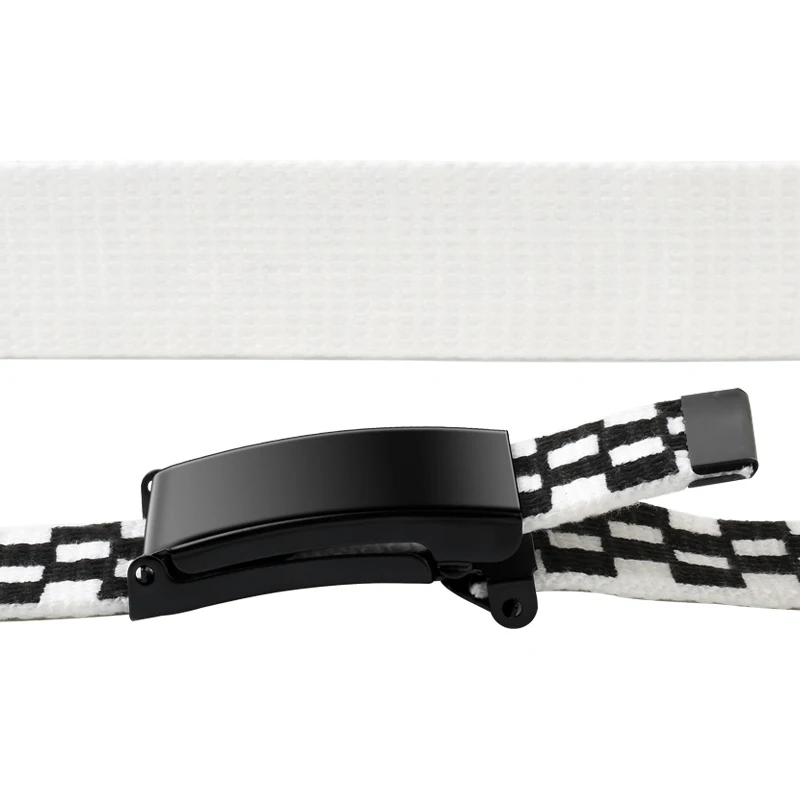 Unisex Canvas Belt with Checkered Double Color Casual Polyester (Polyester) All-Season