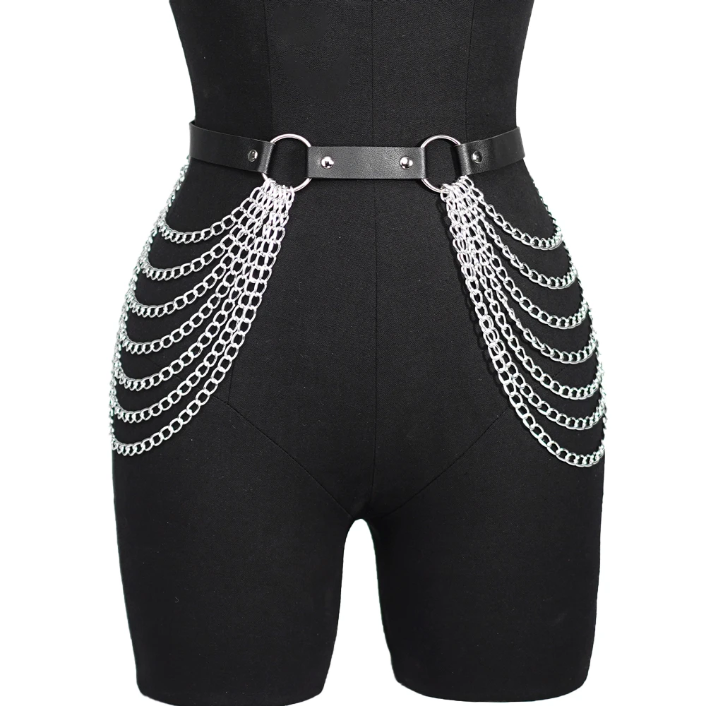 1PC Fashion Belt Female Street Style Waist Chain Tassels Belt Adjustable Casual Decorative Chain Gothic Clothing Accessories