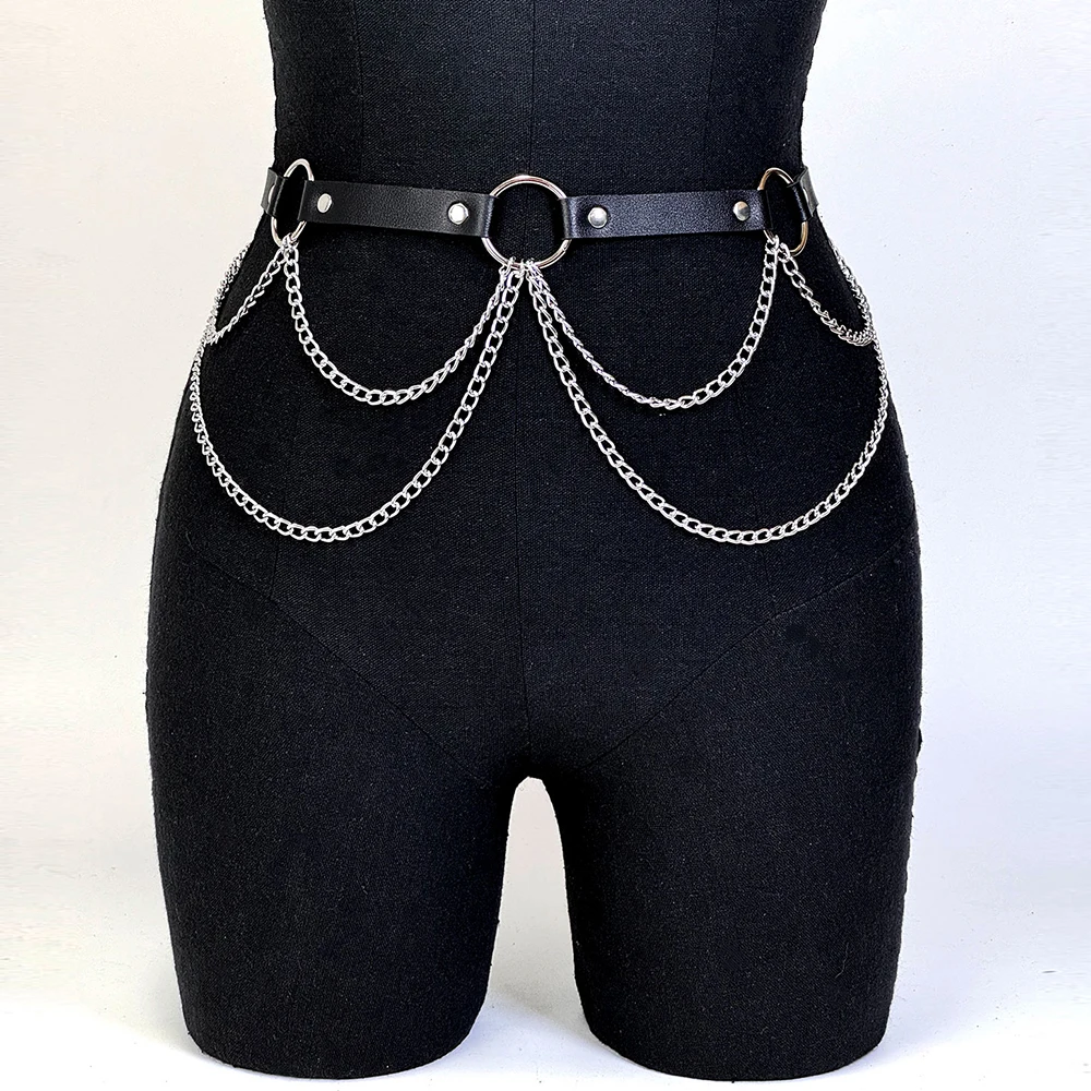1PC Fashion Belt Female Street Style Waist Chain Tassels Belt Adjustable Casual Decorative Chain Gothic Clothing Accessories