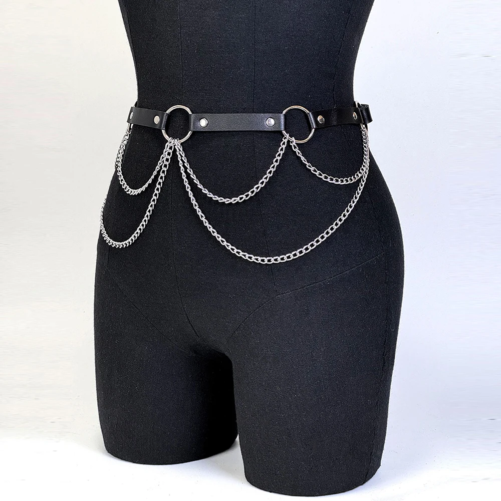 1PC Fashion Belt Female Street Style Waist Chain Tassels Belt Adjustable Casual Decorative Chain Gothic Clothing Accessories