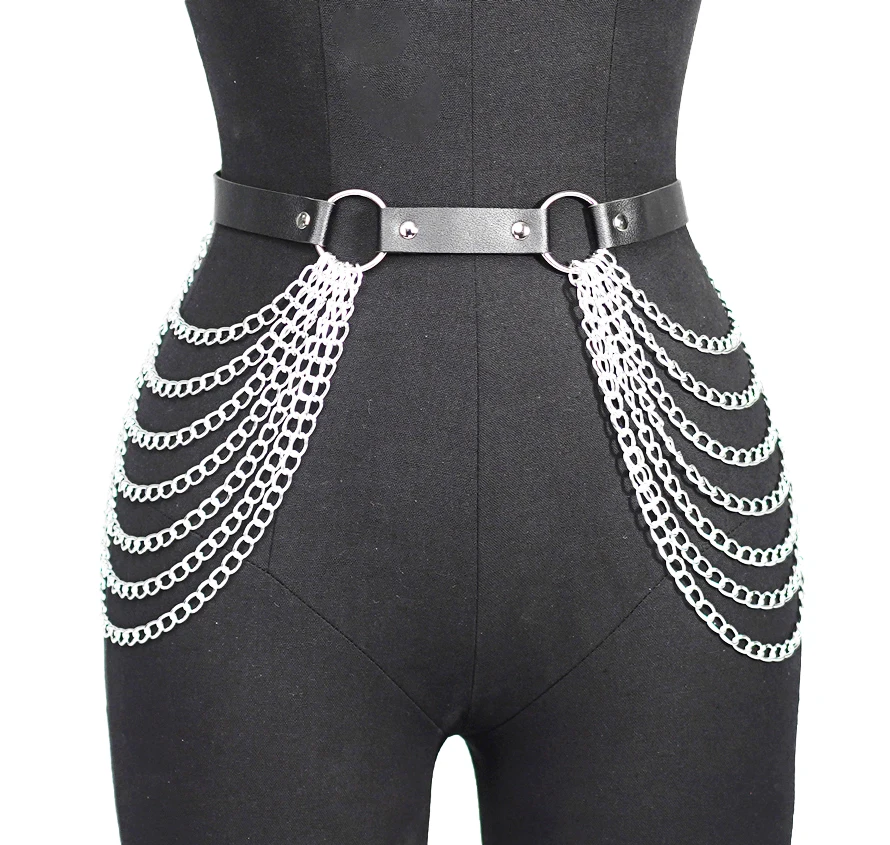 1PC Fashion Belt Female Street Style Waist Chain Tassels Belt Adjustable Casual Decorative Chain Gothic Clothing Accessories