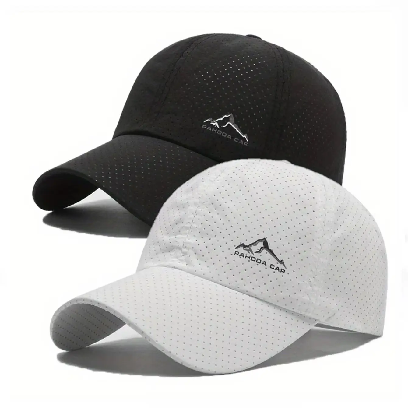 2pcs Sports Baseball Cap, Snow Mountain Print, Quick-drying, Spring Summer Leisure, D Suitable for Both Men and Women