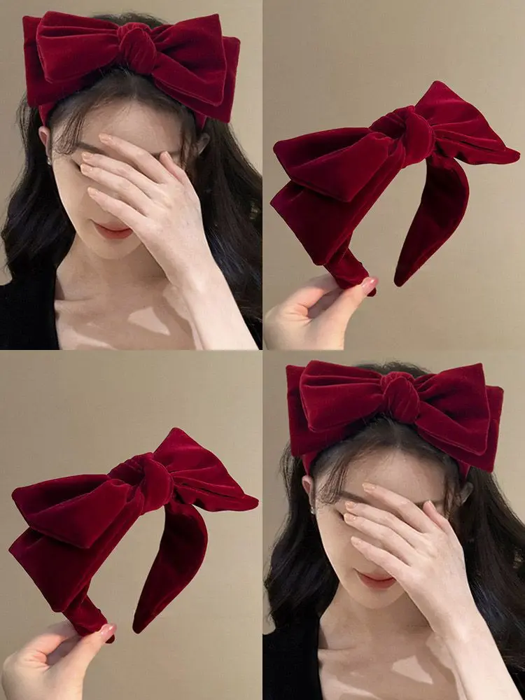 1pc Large Velvet Bow Hairband for Autumn Winter Parties or Daily Wear Stylish Princess Hair Accessory and a Great Gift for Women