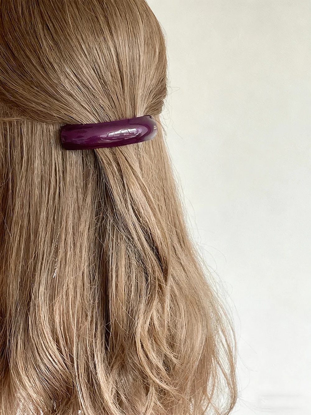 1Pc Fashion Curve French Barrette Clips For Women Pearly Luster Acetate Hair Clips For Half-up, Updo Elegant Hairpin Accessories
