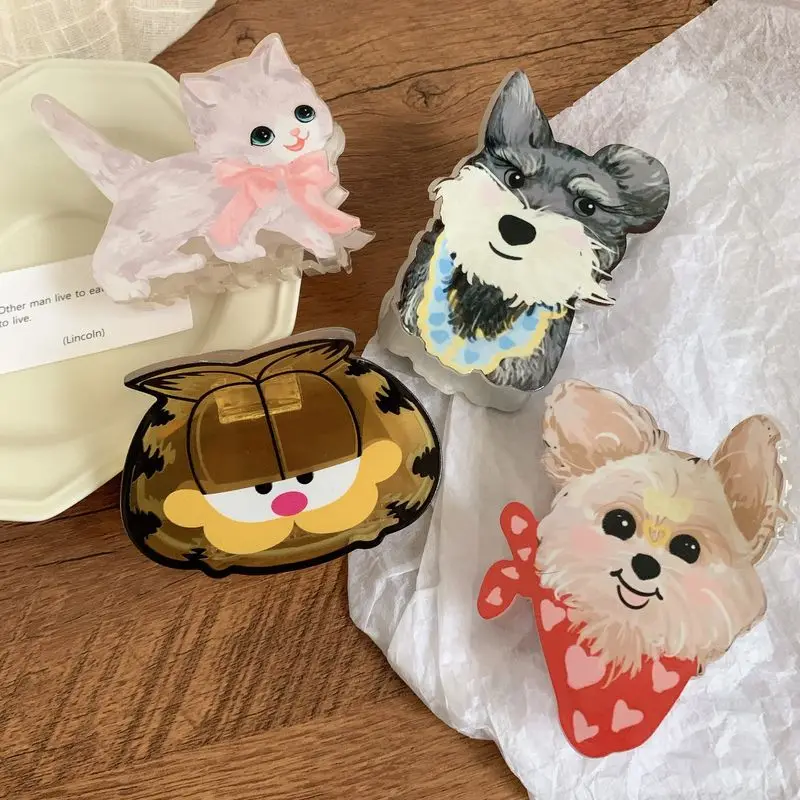 1PC Cute cartoon puppy scratch clip, new model, high-end and sweet temperament clip headband at the back of the head