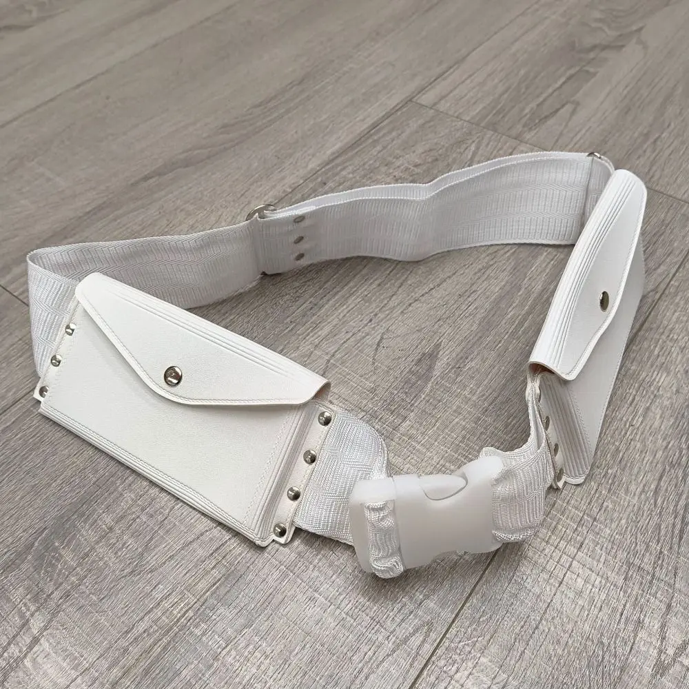 Unisex Stretchy Hajj Belt Wide Oxford Cloth Studded Waist Belt Waist Bag Waist Strap Umrah Girdle