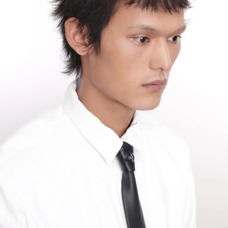 Modern Leather Tie For Professionals Office Wear Executive Attires Color Option For Sophisticated Outfits Y08E