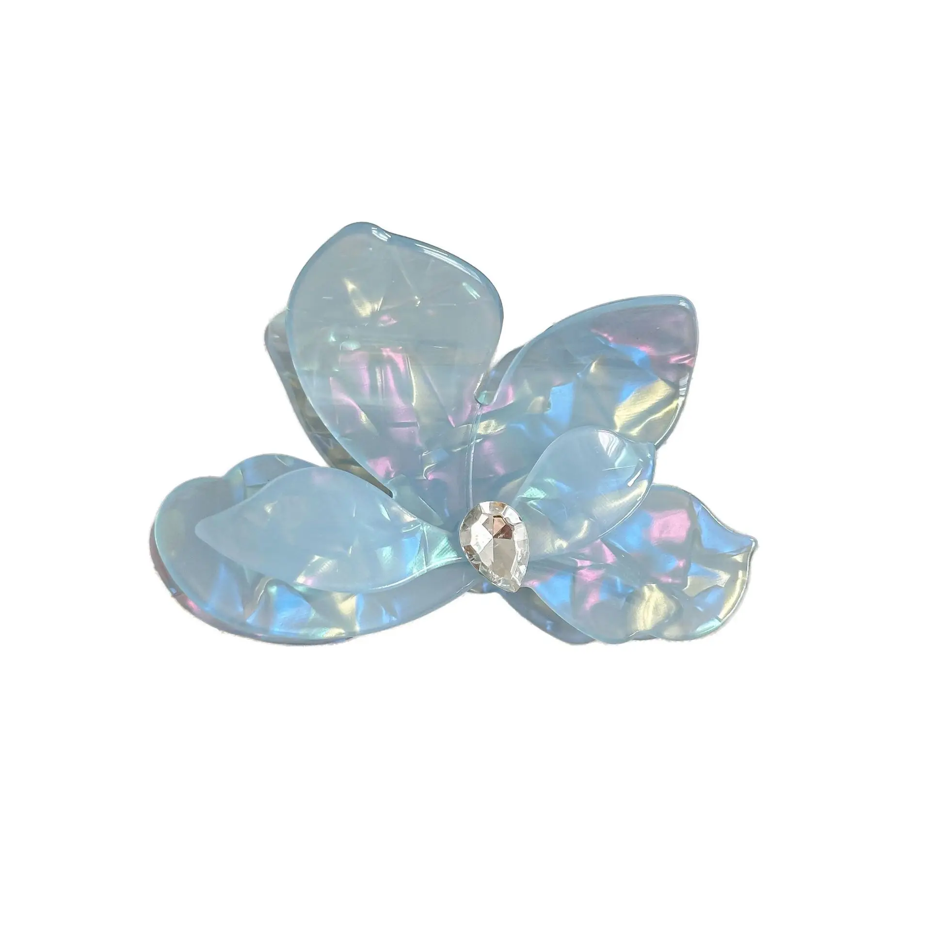 9CM Colorful Butterfly Inlay Rhinestone Hair Claw Acrylic Claw Clips Trendy Hair Clips for Women Girls Hair Accessories 