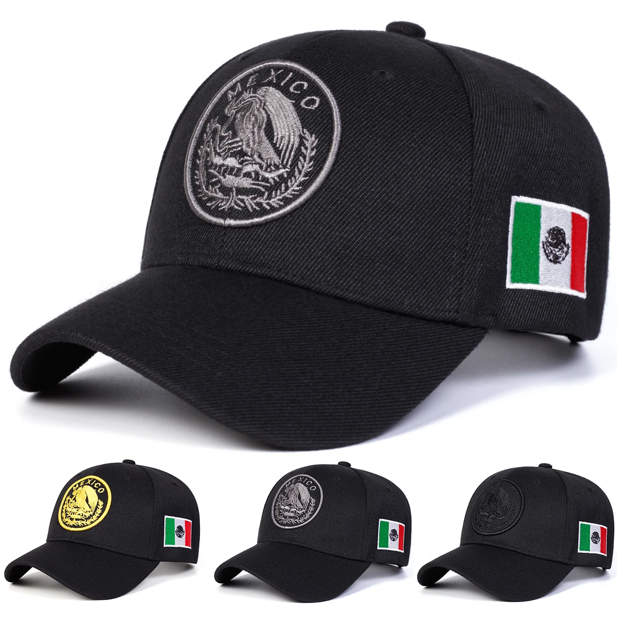 Unisex MEXICO Eagle Embroidery Baseball Caps Spring Autumn Outdoor Adjustable Casual Hats Sunscreen Hat Sports Cap