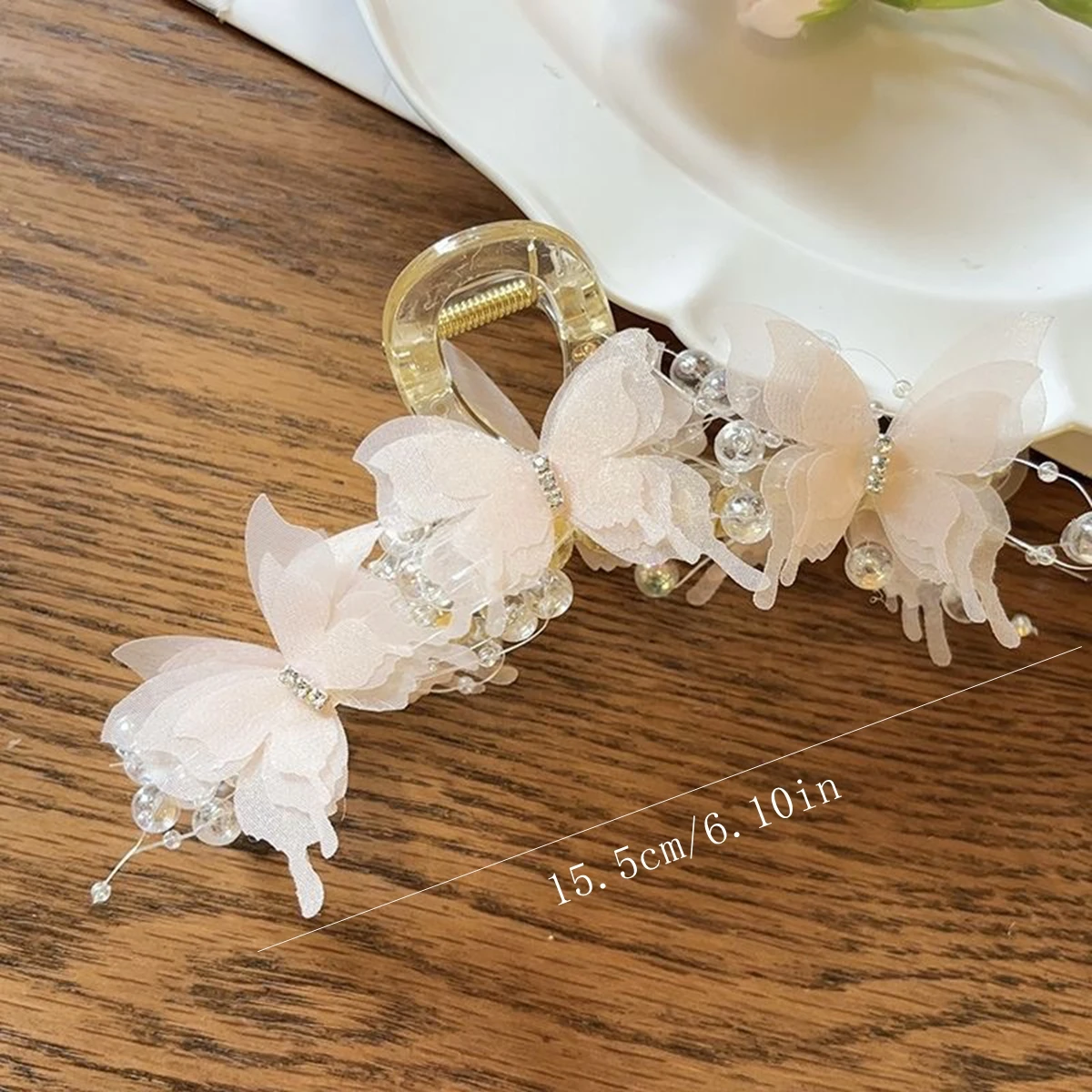 Super Fairy Butterfly Hair Clip, Large Shark Clip for the Back of the Head, Hair Accessory for Girls and Women, Suitable for Half-Tied Hairstyles, Perfect for Shopping and Everyday Casual Wear