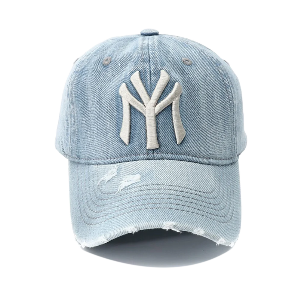 High Quality MY Embroidered Washed Denim Baseball Cap for Men Women Cowboy Sunscreen Hat Y2k Dad Snapback Hats Gorras Hombre