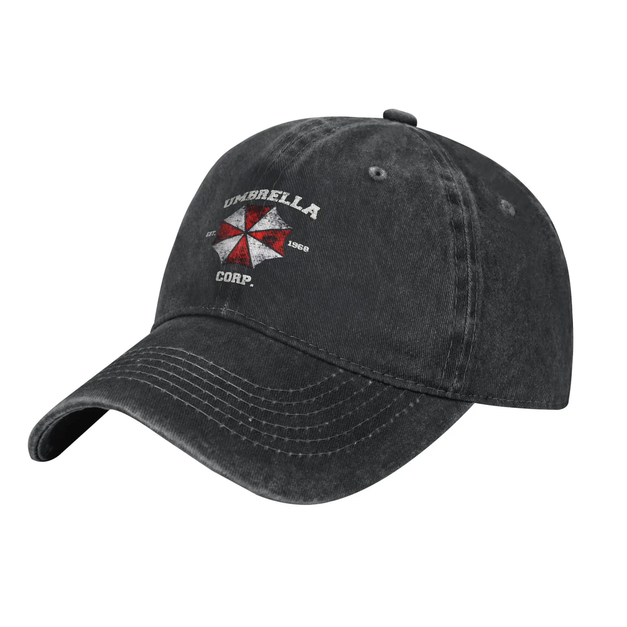 Umbrella Corporation Unisex Style Baseball Cap Distressed Washed Caps Hat Retro Outdoor Running Golf Unstructured Soft Sun Cap