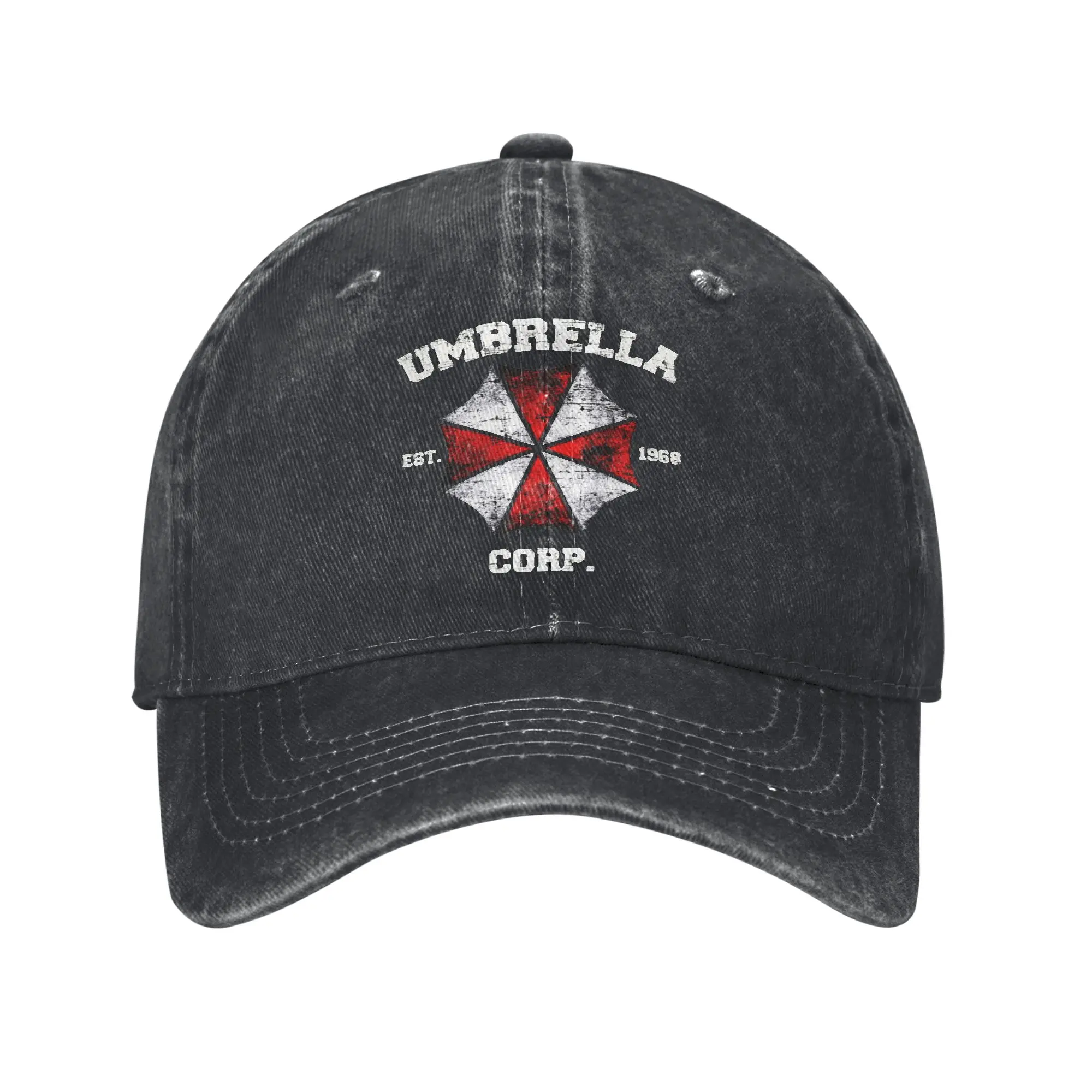 Umbrella Corporation Unisex Style Baseball Cap Distressed Washed Caps Hat Retro Outdoor Running Golf Unstructured Soft Sun Cap