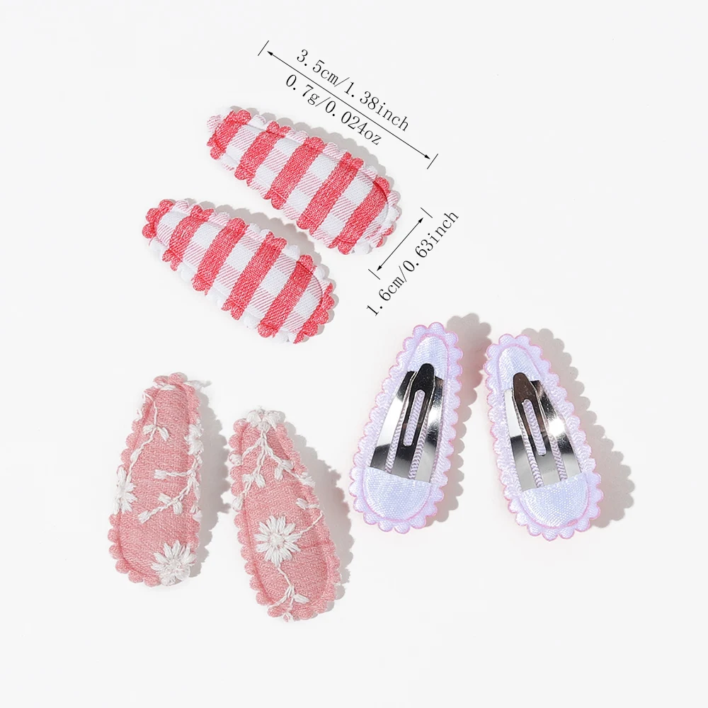 10/16/20PCS Girl Hair Clips Baby BB Clips Floral Candy Color Cotton Hairpin Barrettes 2026 New Style Secure Kid Hair Accessories