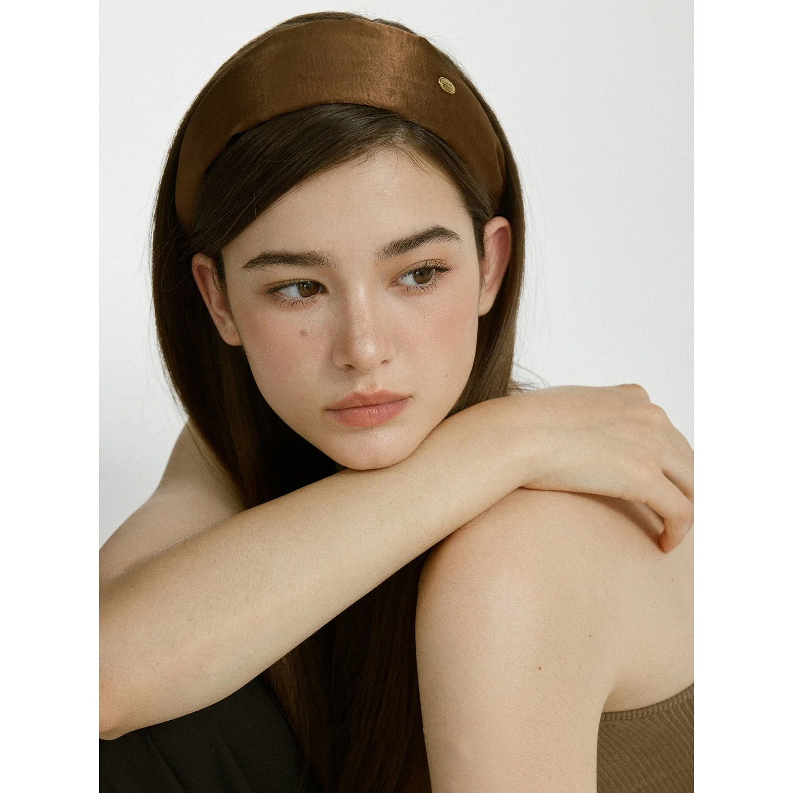 1 Piece French Retro Satin Glossy Headband, Autumn & Winter Elegant Wide-Brimmed Hair Hoop, Women’s Stylish Hair Accessory