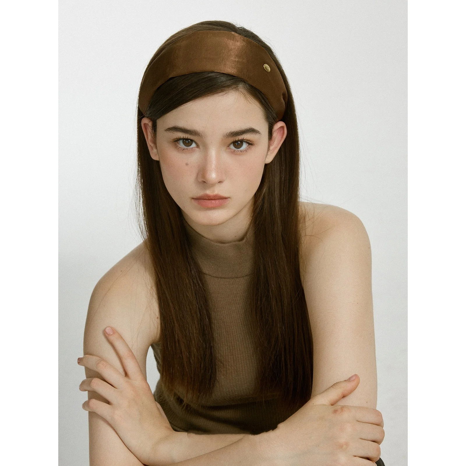 1 Piece French Retro Satin Glossy Headband, Autumn & Winter Elegant Wide-Brimmed Hair Hoop, Women’s Stylish Hair Accessory