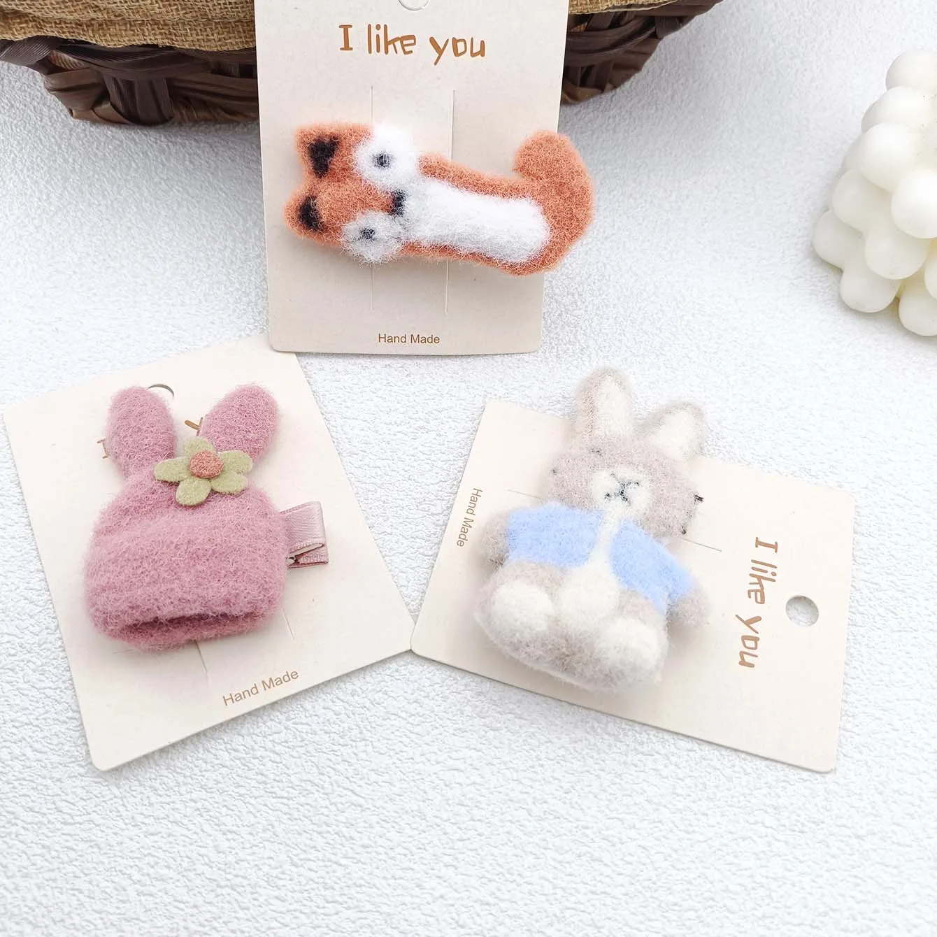 Cartoon Hair Clips for Girls Handmade Hairpins Baby Side Clip Cute Newborn Hair Accessories Kids Hair Holder Photography Props