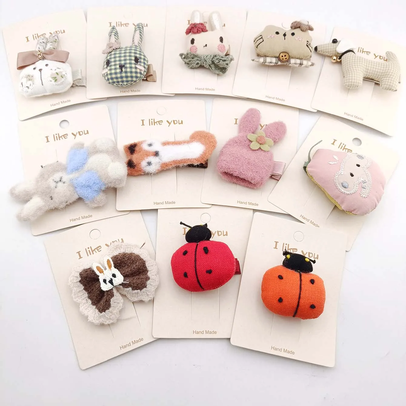 Cartoon Hair Clips for Girls Handmade Hairpins Baby Side Clip Cute Newborn Hair Accessories Kids Hair Holder Photography Props