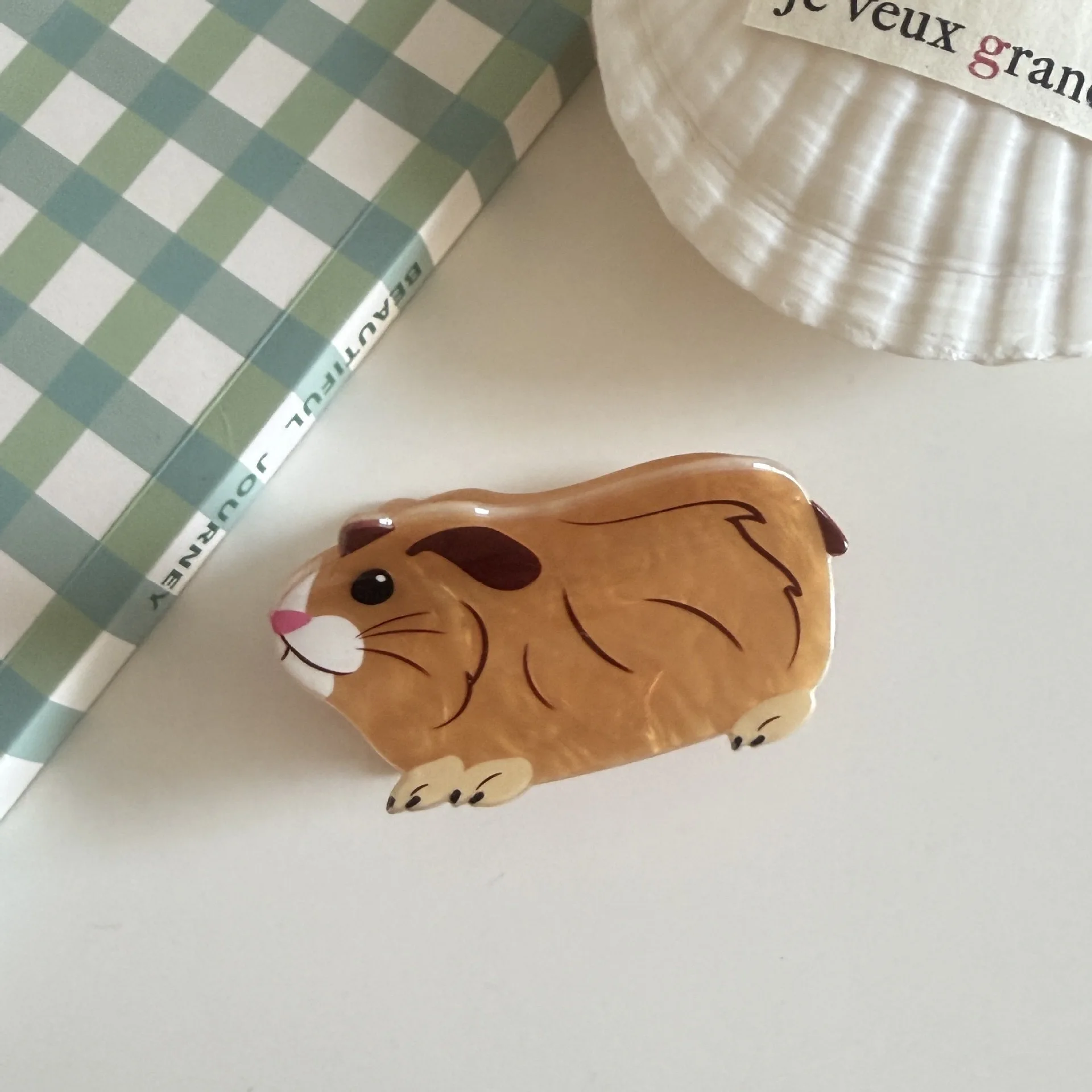 1pc Cute Animal Grab Clip Acrylic Hair Grab Cartoon Versatile Shark Clip New Hair Clip