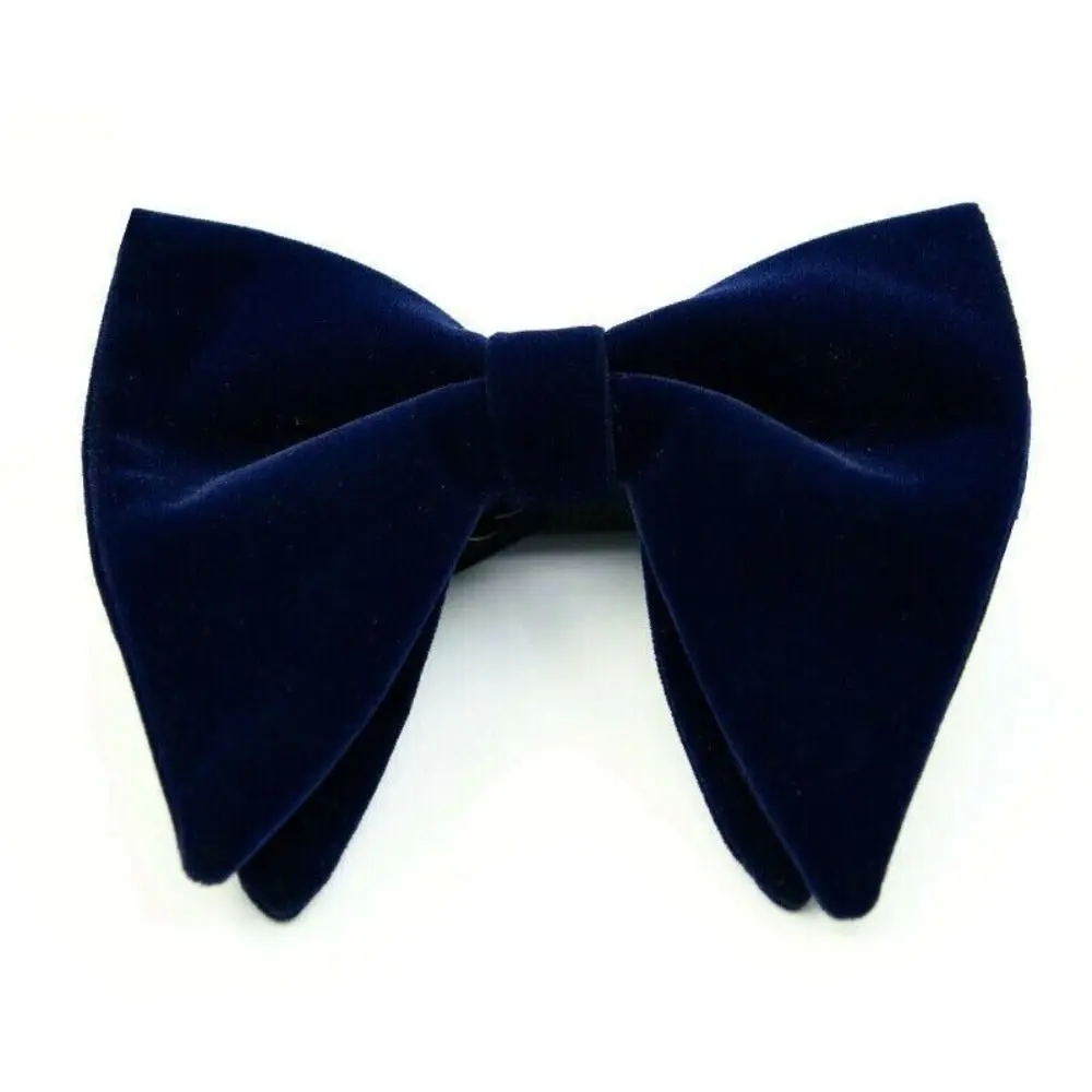 New Velvet Bow Tie Adjustable Solid Mens Oversized Bow Tie Big Bow Tie Wedding Party