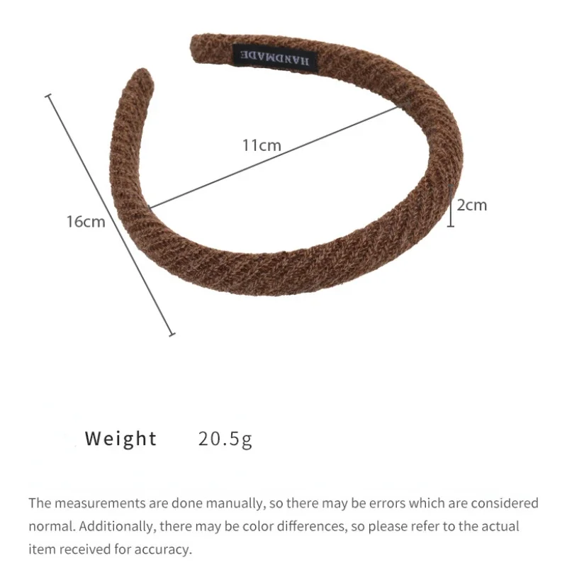Autumn/spring New Woolen Knitting Twill Headband for Woman Girl Retro Elegant Hair Hoop Hair Band Lady Fashion Hair Accessories