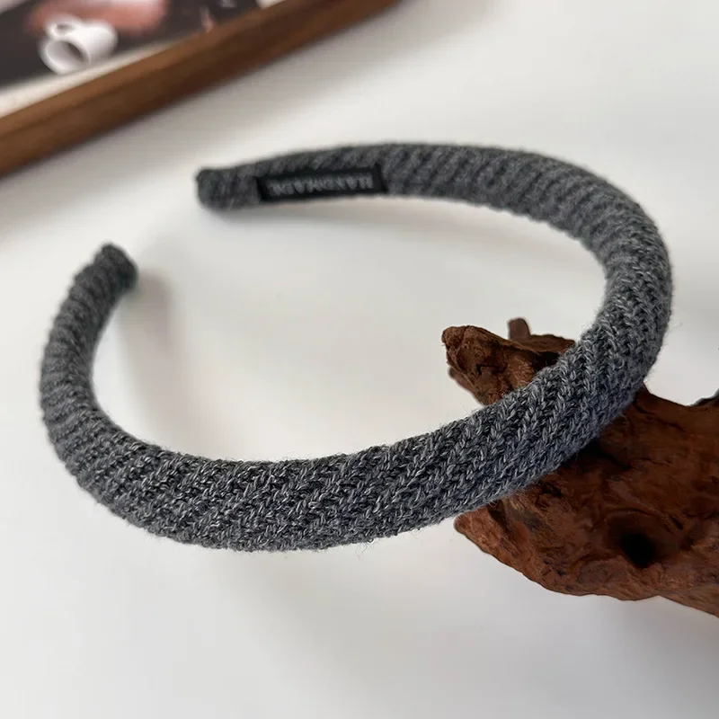 Autumn/spring New Woolen Knitting Twill Headband for Woman Girl Retro Elegant Hair Hoop Hair Band Lady Fashion Hair Accessories