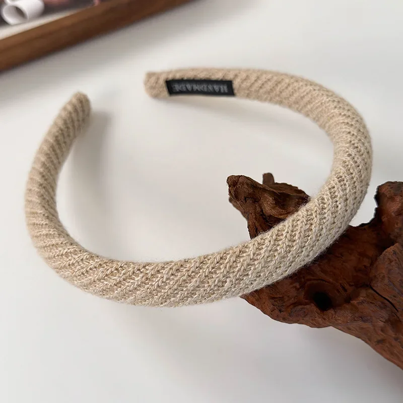 Autumn/spring New Woolen Knitting Twill Headband for Woman Girl Retro Elegant Hair Hoop Hair Band Lady Fashion Hair Accessories
