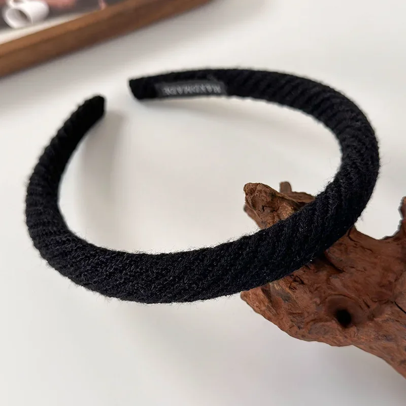 Autumn/spring New Woolen Knitting Twill Headband for Woman Girl Retro Elegant Hair Hoop Hair Band Lady Fashion Hair Accessories