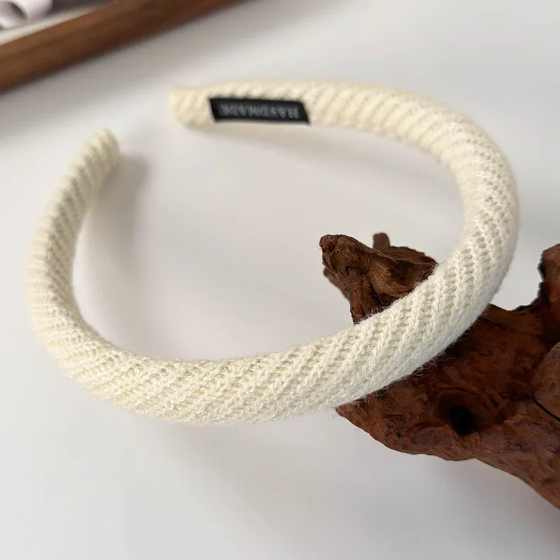 Autumn/spring New Woolen Knitting Twill Headband for Woman Girl Retro Elegant Hair Hoop Hair Band Lady Fashion Hair Accessories